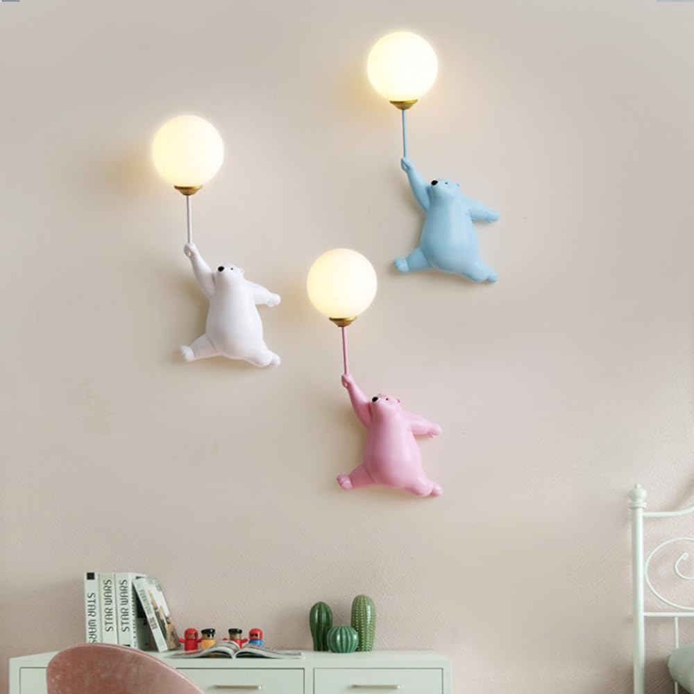 Houten wandlamp beer met boomstam - Heleens Creations