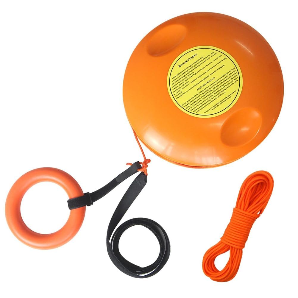 Emergency Rescue Frisbee – tarcza zapobiegająca utonięciu do jezior i rzek, przenośna deska ratunkowa, karbowana konstrukcja dla łatwego chwytania, 5-pak bezpieczeństwa