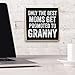 Only The Best Moms Get Promoted, Granny - Grandparents Gifts - Rustic Wooden Sign - Little Signs with Sayings - Home Decor & Gift for Grandma, Grammy Gift for Grandparents Day, Gifts for Grandparents