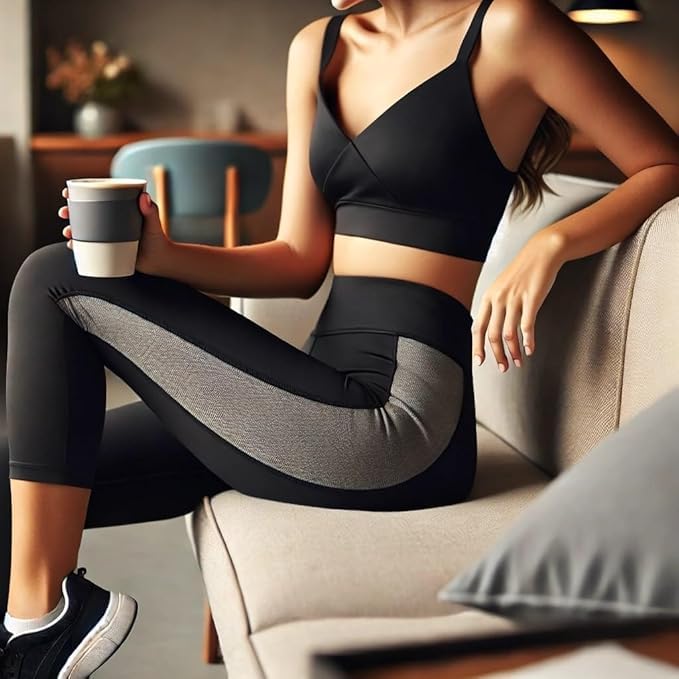OEAK KGN High Waist Gym Pants for Women Workout – Squat-Proof, Stretchable Yoga Jeggings Pants | Comfortable Sports Leggings for Workout - Active wear for Women Gym (KGN HUB Leggings - L) Coffee 2