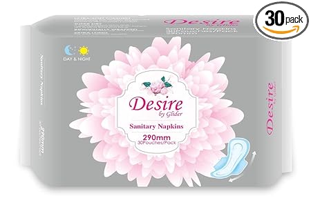 Glider Ultra Thin , Heavy Absorbency , Unscented Sanitary Pads For Women With Wings,30 Pads(Pack of 1 ( 30 Count )