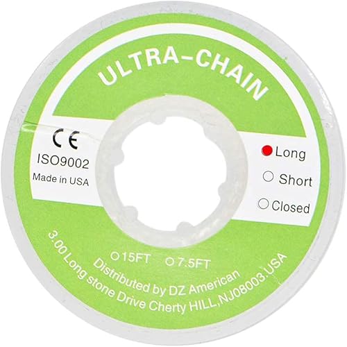 Miniatura 1 de RZJZGZ Cadena elástica ortodóntica dental clara Cadenas de poder Brace Orthodontic Spool Banda de goma elástica (largo)