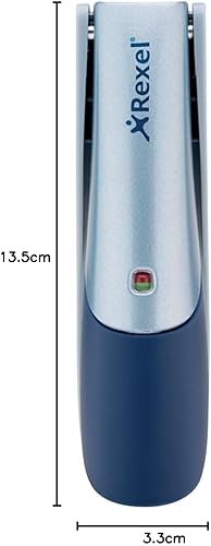 Miniatura 3 de Rexel Gazelle 2100011 - Engrapadora de media tira, capacidad para 25 hojas, cuerpo de plástico, azul y plateado