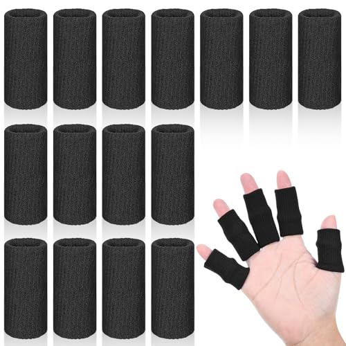 Yuanchu 20 Pcs Elastic Finger Sleeves Protectors, Sport Finger Sleeve Thumb Support Brace...
