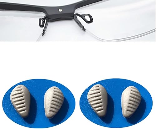 BEHLINE - 2 pares de almohadillas de nariz de silicona suave, repuesto para lentes N IKE, lentes de sol y gafas, almohadillas de puente nasal a