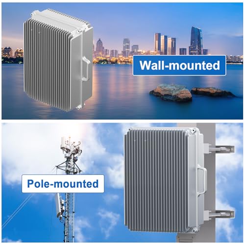 CHENGPI Outdoor Electric Cabinet Chassis Box - IP68 Waterproof Power Solar Cabinet Cast Aluminium Enclosure - Communication Monitoring Wall Mount Electrical Network Enclosure (17.7" x14.5" x 7") by CHENGPI - Image 4
