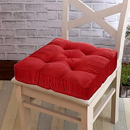 Kuber Industries Microfiber Square Chair Pad Seat Cushion for Car Pad