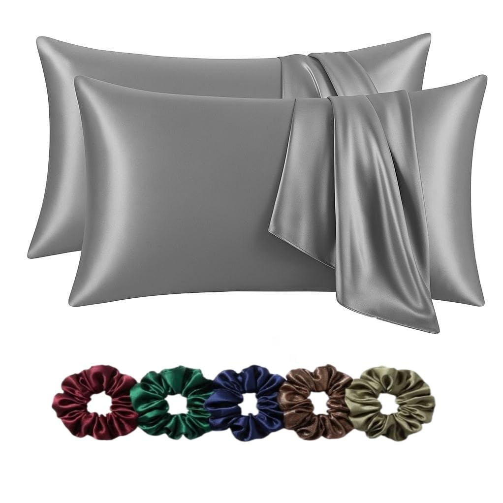 Satin Pillowcase - Hair & Skin Protection + Scrunchies -11 Satin Pillowcase - Hair & Skin Protection + Scrunchies -11