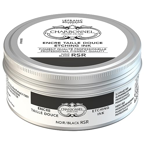 Encre Taille Douce Charbonnel Noir RSR 200ml pigment d'exception