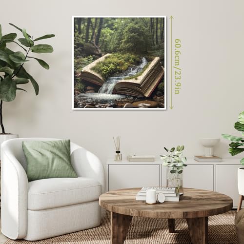 Puzzle BBOLDIN Bosque en el Libro para Adultos 1000 Piezas Naturaleza, Fantasía Planta Rompecabezas, Árbol Acogedor Río Verde miniatura 5
