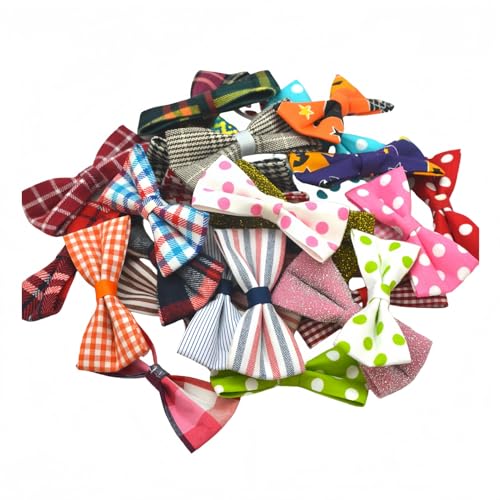 ペット用蝶ネクタイ首輪 12個セット・調節可能リボンカラー | 犬・猫・ウサギ対応 | 誕生日・写真撮影・イベント・パーティー用おしゃれアクセサリー