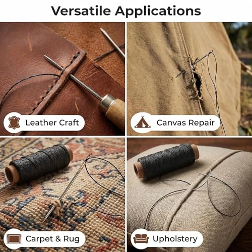 Kit de Agujas y Hilos para Coser Cuero 165 Yardas miniatura 6