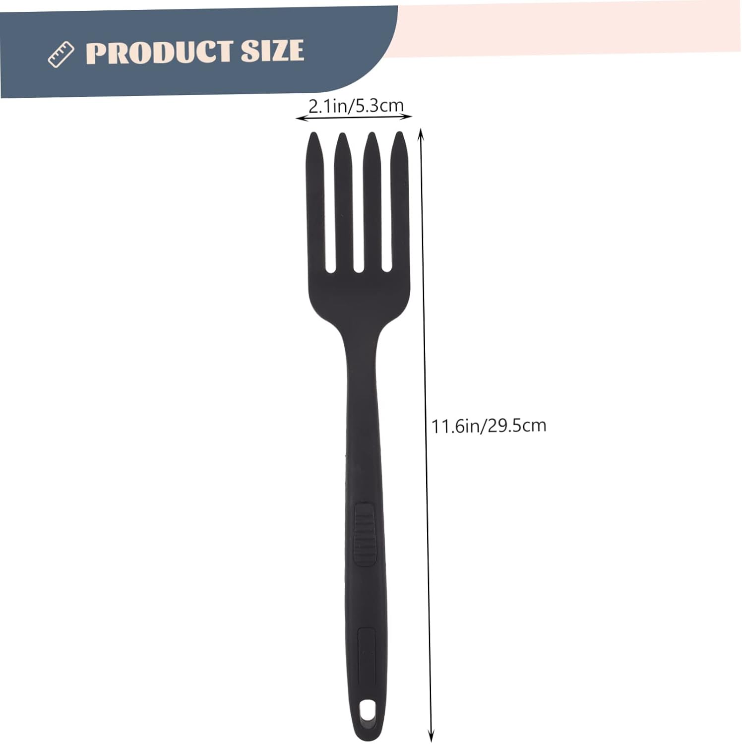 PRETYZOOM 2pcs Silicone Cooking Fork Multi-function Noodle Forks for Pasta and Stir-fry Heat Resistant Lightweight Kitchen Utensils Safe and Comfortable to Use Pure Black Design