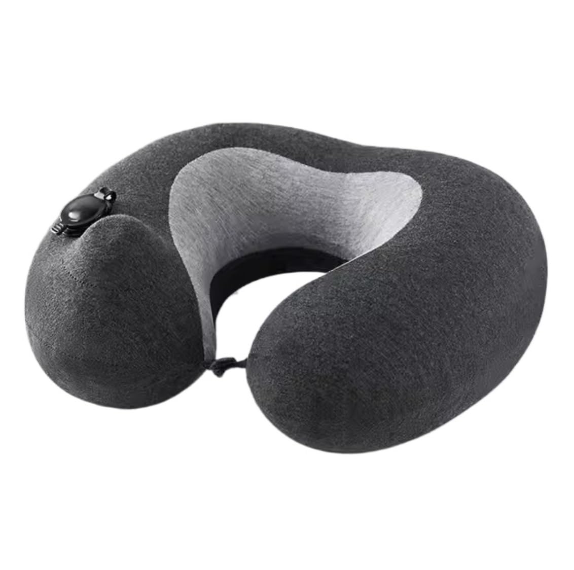 Nackenkissen Auto Nackenkissen Reise Aufblasbares Reisekissen Nackenkissen Tragbares U-förmiges Kissen Aus Baumwolle Für Flugzeuge Travel Essentials(Grey)