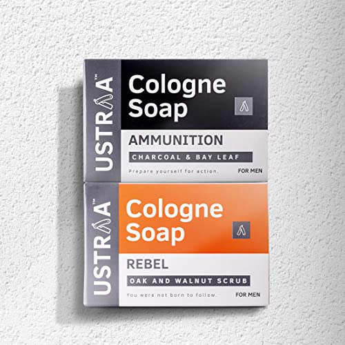 Ustraa Ammunition Cologne Soap With Charcoal & Rebel Cologne Soap With Oak & Walnut – (2 X 125 G) For Rs. 99 @ 50 %