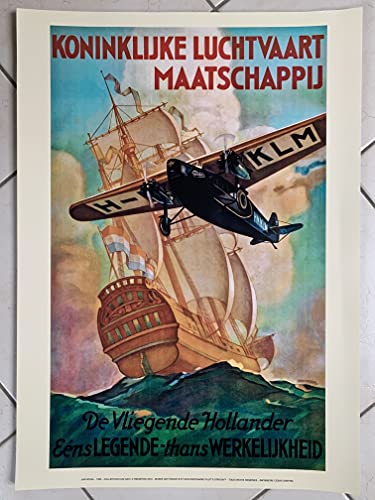 Affiche KLM Jan Wijga 1926 pour revivre la poésie des grands voyages d'autrefois chez soi
