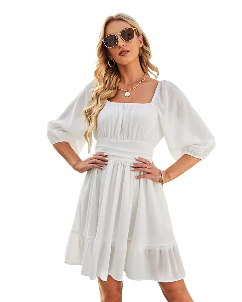 LATH.PIN Donna Vestito Lungo Senza Maniche Stampa Floreale Spalle Scoperte Vestiti Per Spiaggia Matrimonio Estate Vacanza Mare 50276257