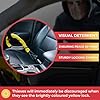 GADLANE Seat Belt Lock Steering Wheel Lock - Double Car Anti Theft Device - High Visibility Car Security Devices Suitable for Van & Caravan with 2 Keys (Yellow) #5