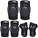 PLIKSUVER Protezioni Skateboard Adulto Bambini Ginocchiere e Polsiere 6 Pezzi Set per Skate Bicicletta Pattinaggio Skateboard Pattini in Linea o Scooter