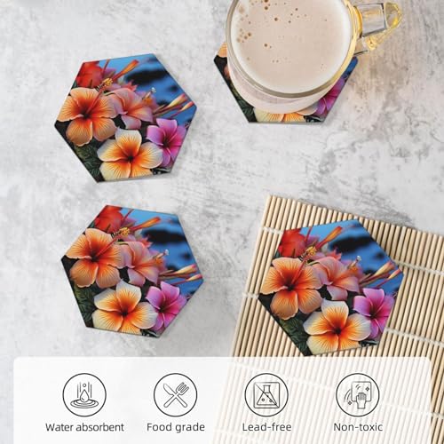 Dessous de verre en céramique haut de gamme à motif floral - 6