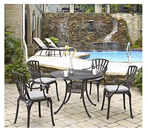 Homestyles 6660-80 Outdoor Chair Pair, Charcoal #TOP3