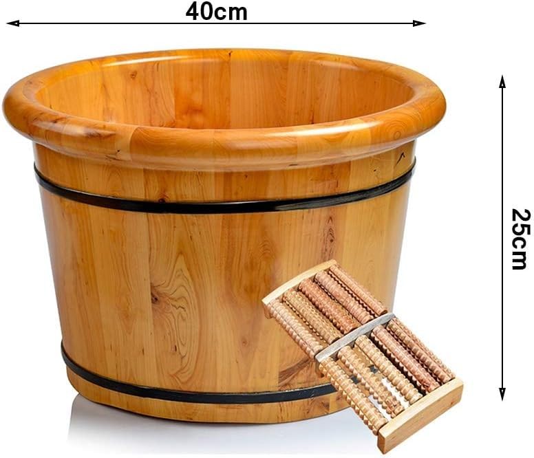 Cubeta de madera para baño de pies y spa miniatura 3
