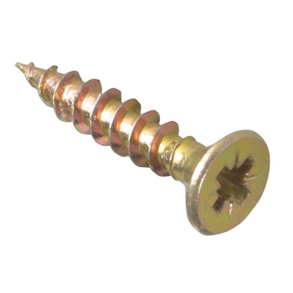 ForgeFix Multi-Purpose Single Thread Screws | 3.0 x 17mm | Zinc Yellow Passivated | Box 200