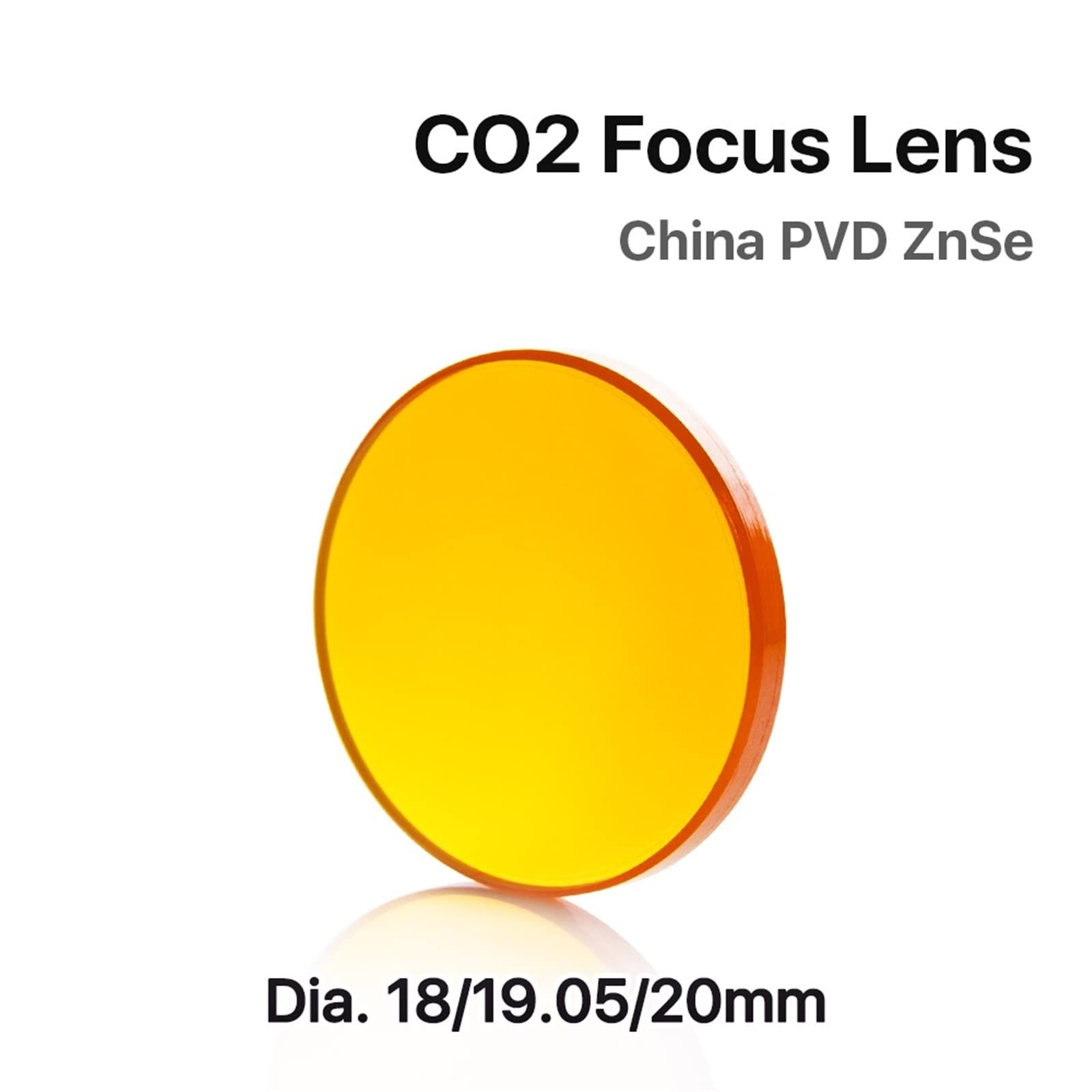 China CO2 ZnSe Lens Dia.18 19.05 20 mm FL38.1 50.8 63.5 101.6 127mm 1.5-4