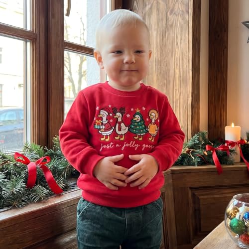 Kids' Jolly Goose Red Sweatshirt, alternative view 3