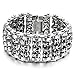 COOLSTEELANDBEYOND Heavy and Study Mens Steel Large Link Chain Motorcycle Bike Chain Bracelet with Skulls, Polished