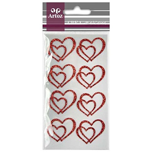 'Sticker Crea Motion Double Hearts Red wie die Liebe.