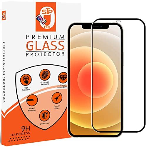 Image of STP FEEL [2 Pack Military Grade Premium Tempered Glass For iPhone 12 Pro Max (6.7 Inch) Edge to Edge Super Tough 9H Hardness Screen Protector Guard with Easy Installation Kit