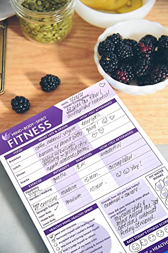 Daily Fitness And Water Tracker - Tear-Off Checklist - Undated 90 Day Planning Pad For Mindful Health And Wellness By Innerguide Planners (6.5 X 9) #TOP3