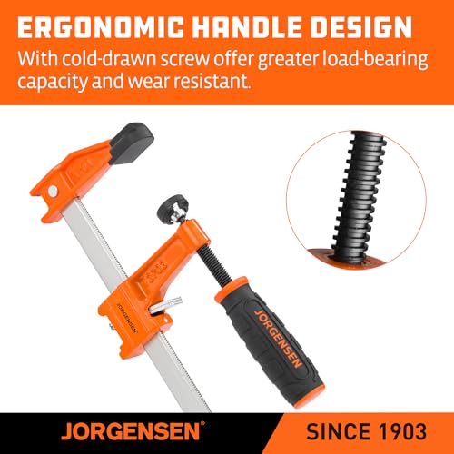 Jorgensen 2-pack Medium Duty Steel Bar Clamp Set with 600 lbs Load limit, 24-inch by Jorgensen - Image 7