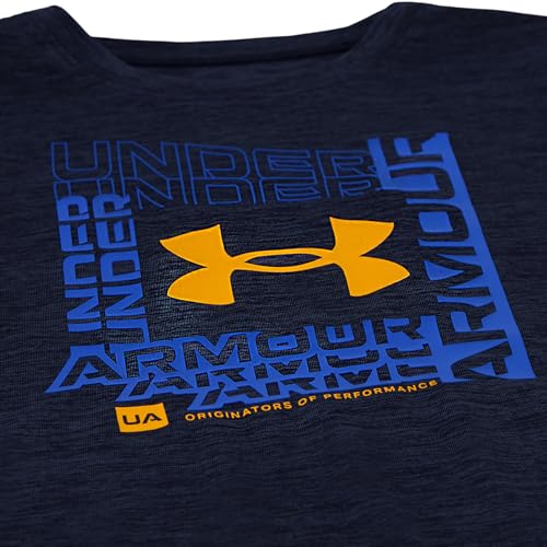 Image of Under Armour Boys' Long Sleeve Logo Graphic T-Shirt, Lightweight & Breathable, Relaxed Fit