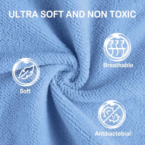 Image of Viviland Baby Washcloths 24 Pack, Toddler Wash Cloths for Bath, Super Soft & Absorbent Bath Towel for Newborn and Infants, Baby Towels Care for Baby's Sensitive Skin