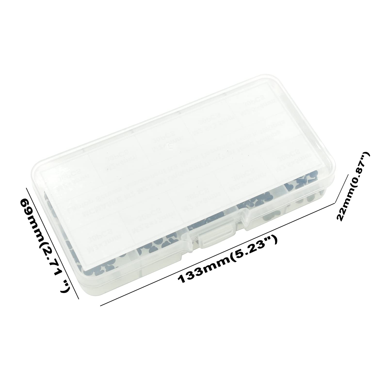 Kit surtido de tornillos Phillips de cabeza plana M2 M2.5 M3 para laptop, acabado negro Dacromet (300) 7