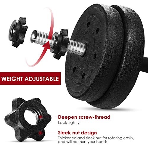 Adjustable Dumbbell Weight Set, 30KG DIY Weight Dumbbell Exercise Fitness Dumbbells Removable Fitness Equipment Muscle Body Training, Gym Equipment Dumbbell(Shipping from US Arrives in 3-5 Days) - Home Fitness Guru Adjustable Dumbbell Weight Set, 30KG DIY Weight Dumbbell Exercise Fitness Dumbbells Removable Fitness Equipment Muscle Body Training, Gym Equipment Dumbbell(Shipping from US Arrives in 3-5 Days) - Image 4