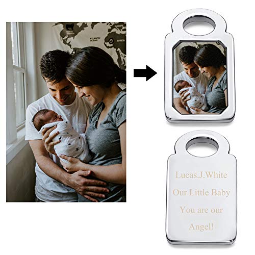 Personalized Master Custom Picture Keychain Personalized Color Photo Message Alloy Keyrings Memorial Gifts for Family Lover4