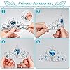 Aomig Elsa 10 Pièces Cadeau Set, Princesse Inclus Couronne avec Baguette Magique, Princesse Dress Up Accessoires Filles Diadème, pour la Décoration de Vacances, les Jeux de Rôle, les Soirées à Thème #1