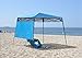 Quik Shade Go Hybrid 6' x 6' Sun Protection Pop-Up Compact and Lightweight 7' x 7' Base Slant Leg Backpack Canopy, Regatta Blue