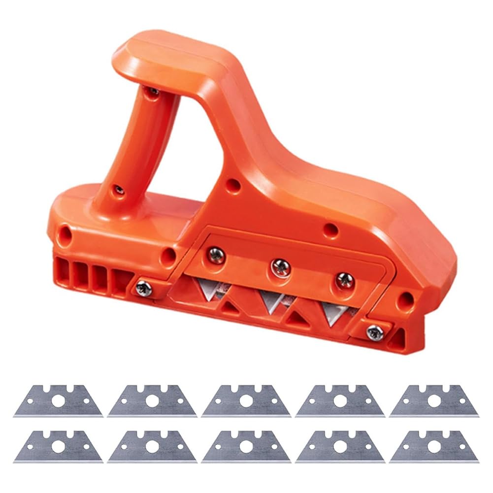 Littimoon Triple-Blade Edge Planer, Triple Planer with 10pcs Blades, Hand Tools Gypsum Board Cutter