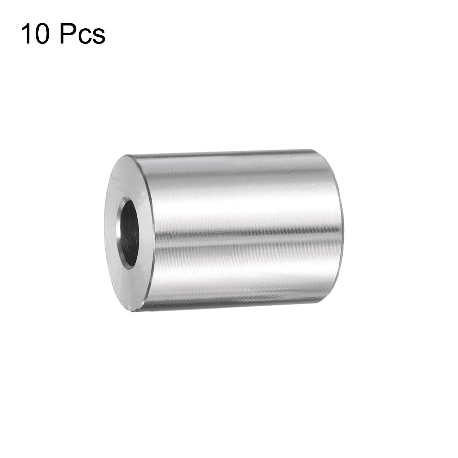 QUARKZMAN 10 Stück Edelstahl Abstandshalter 5/16" Bohrung x 3/4" AD x 1" Länge Schraube Buchse Glatte Oberfläche Rund Metall Distanzhülsen für M8 Schrauben Bolzen und Stangen