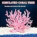 Besimple Artificial Aquarium Coral Ornament Plastic Fish Tank Plants Decoration for Aquarium Landscape (Pink)