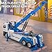 HAPYAD Tow Truck Toy for Kids, Metal Tow Truck with Crane Toy Model with Lights and Sounds, Construction Vehicles for 3 4 5 6 7 8 Years Old Boys