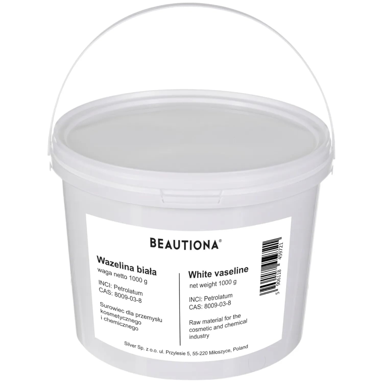 Vaselina, barattolo da 1 kg, per cosmetici e cura della pelle, idratante, protettivo, ipoallergenico, inodore, ideale per unguenti fai da te, tatuaggi, scrub