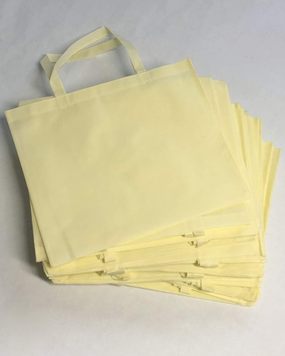 (50 Pack) Set of 50 Cheap Budget Promotional Large Tote Bags (Natural)