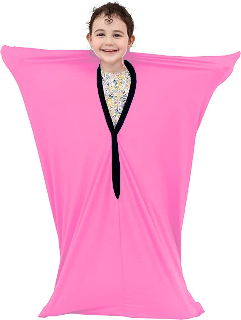 DELVOYE Sensory Sock Special Supplies with Sensory Need, Body Sock,Relaxing Sensory Fun Dynamic Movement Socks Full Body Wrap Provides Deep Pressure Input (Color : Pink, Size : M-119 * 69 cm)