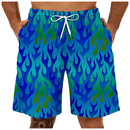Swimming Trunks for Men 3D Print Beach Shorts Quick Dry Summer Tropical Swimsuit Underwear Board Shorts Sports Shorts with Pocket and Mesh Lining