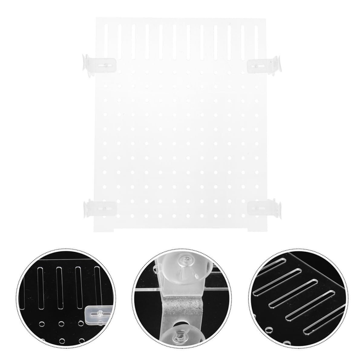Popetpop Separador De Pecera AcríLico Transparente 9.64X8.26In Divisor para Acuario Accesorios para Peceras Durable Y FáCil De Instalar
